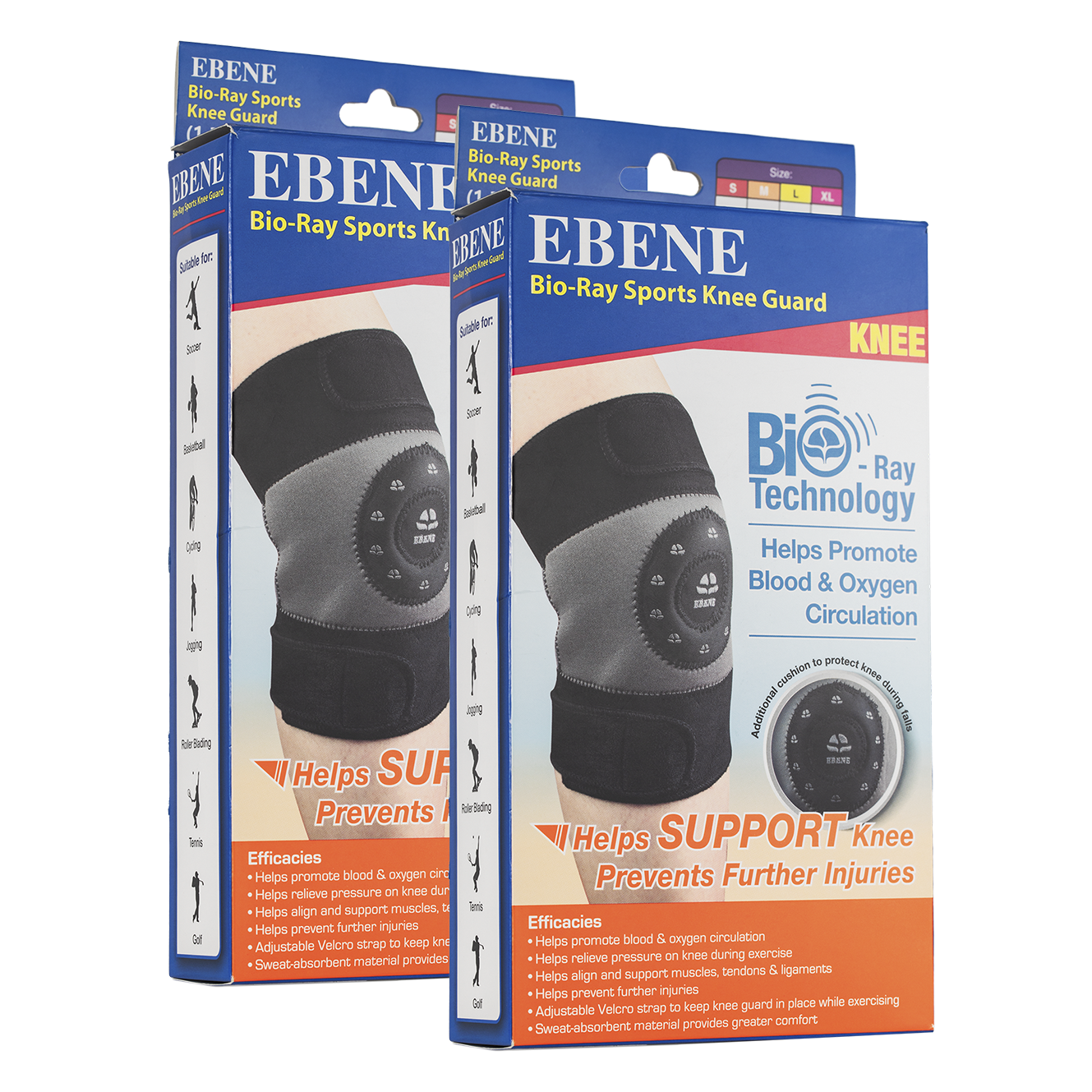 Bio-Ray Sports Knee Guard x 2